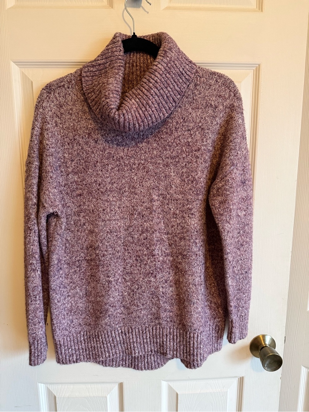 Old Navy Women’s Comfortable Heathered Mauve Cowlneck Pullover Sweater Large